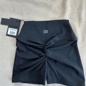 Crop Shop Boutique Black Bike Shorts with High-Waist Design